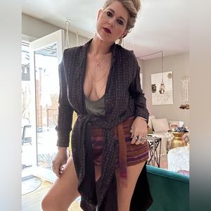 Free People Button down duster kimono